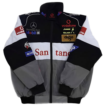 White Mercedes Vintage Racing Jacket