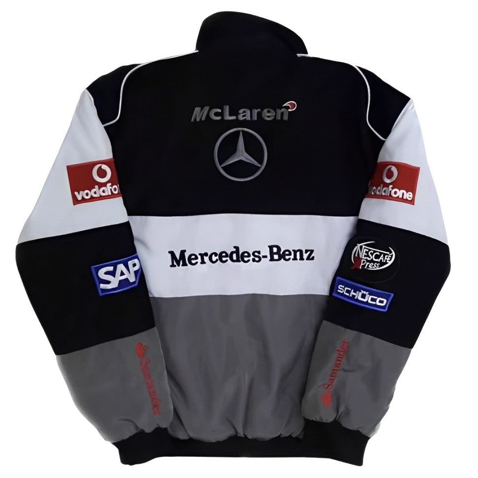 White Mercedes Vintage Racing Jacket