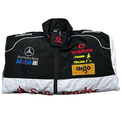 White Mercedes Vintage Racing Jacket