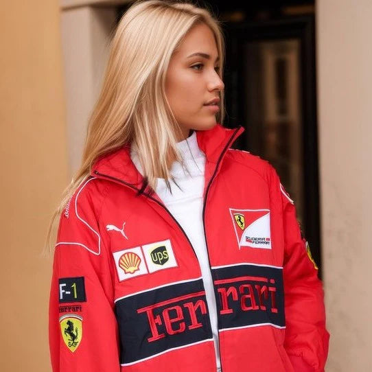 Red Ferrari Vintage Racing Jacket