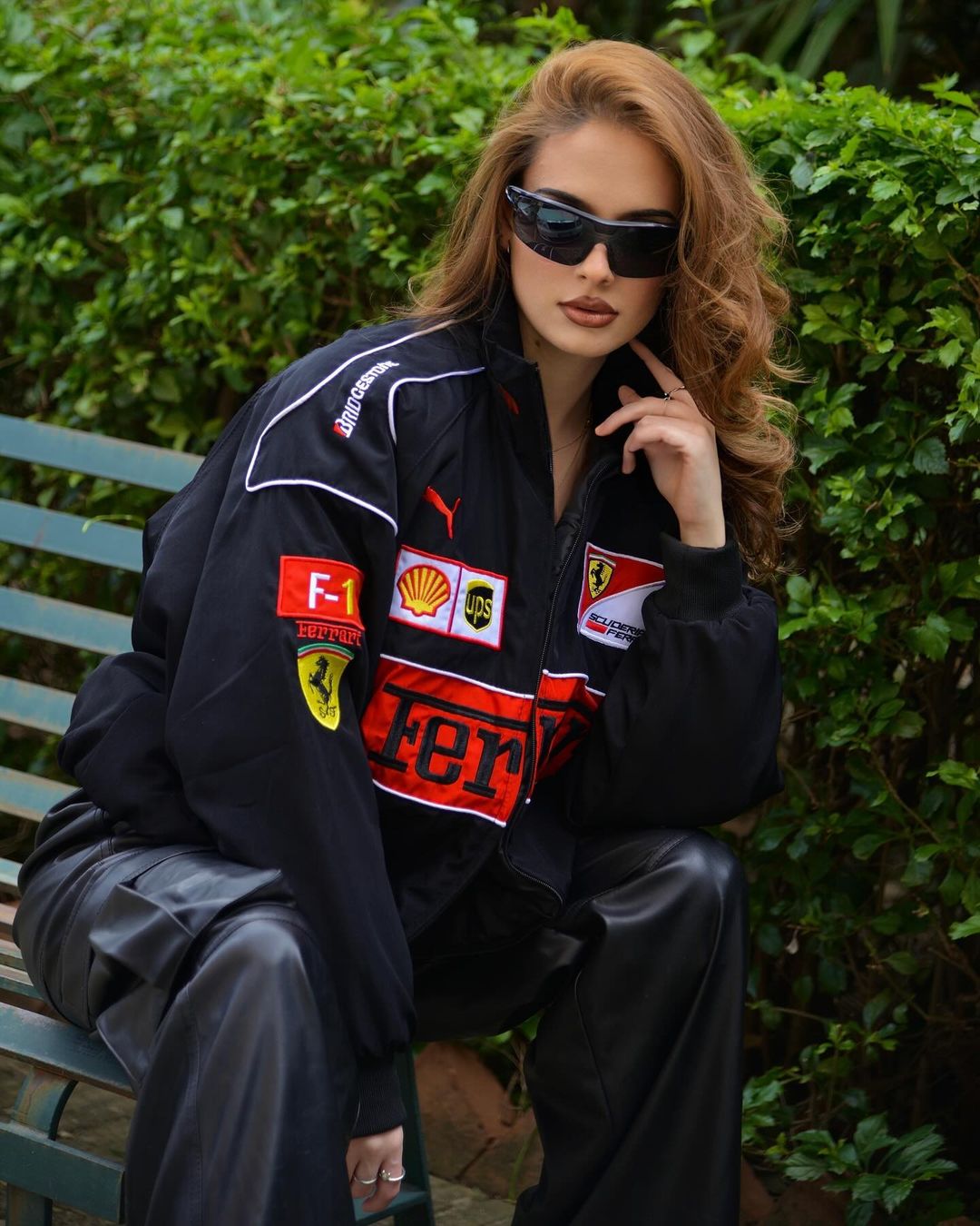 Black Ferrari Vintage Racing Jacket