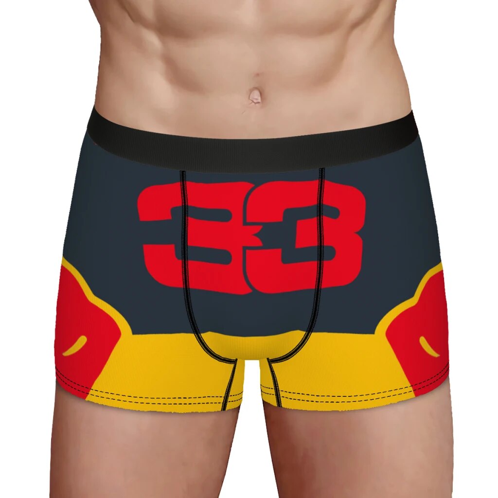 RED MAX VERSTAPPEN FORMULA 1 UNDERWEAR