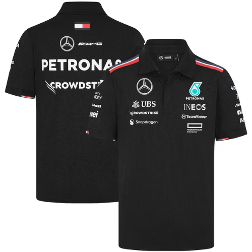 2024 BLACK MERCEDES TEAM FORMULA 1 POLO