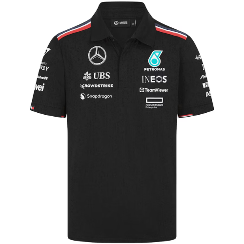 2024 BLACK MERCEDES TEAM FORMULA 1 POLO