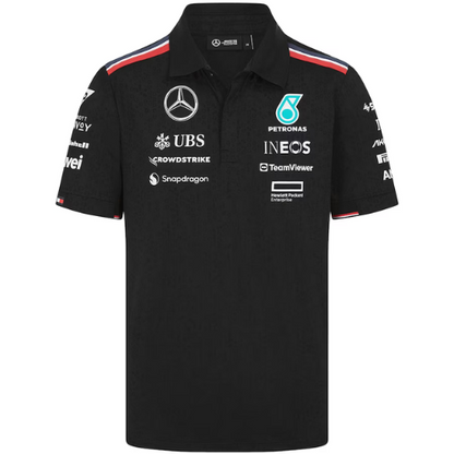 2024 BLACK MERCEDES TEAM FORMULA 1 POLO