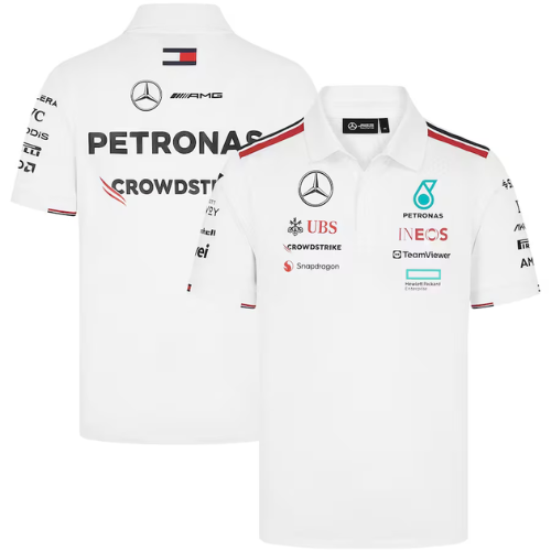 2024 WHITE MERCEDES TEAM FORMULA 1 POLO