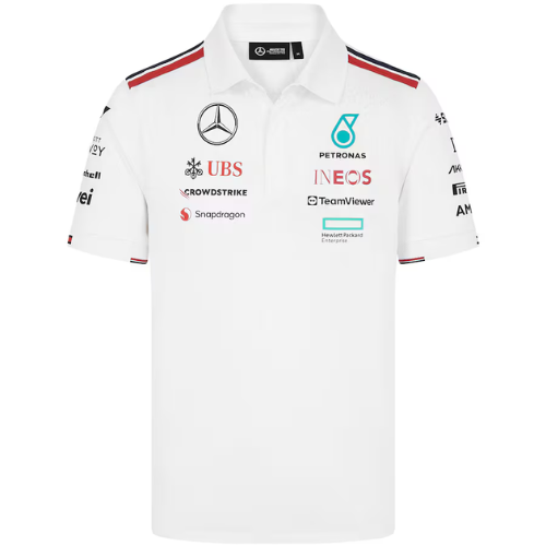 2024 WHITE MERCEDES TEAM FORMULA 1 POLO