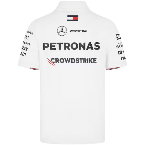 2024 WHITE MERCEDES TEAM FORMULA 1 POLO