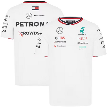 2024 WHITE MERCEDES TEAM FORMULA 1 SHIRT