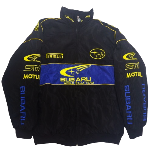 Black Subaru Vintage Racing Jackets