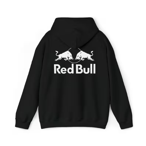 BLACK PLAIN RED BULL HOODIE