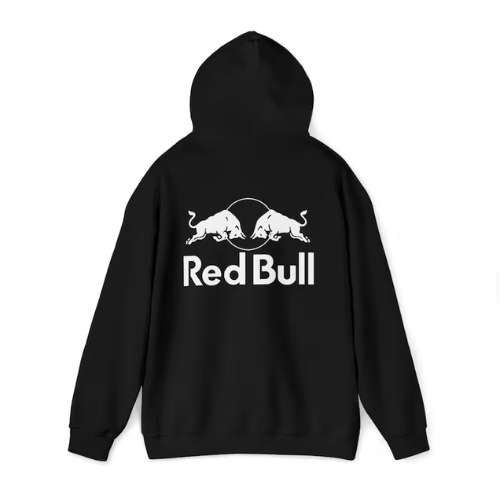 BLACK PLAIN RED BULL HOODIE