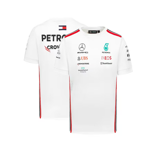 2023 WHITE MERCEDES TEAM FORMULA 1 SHIRT